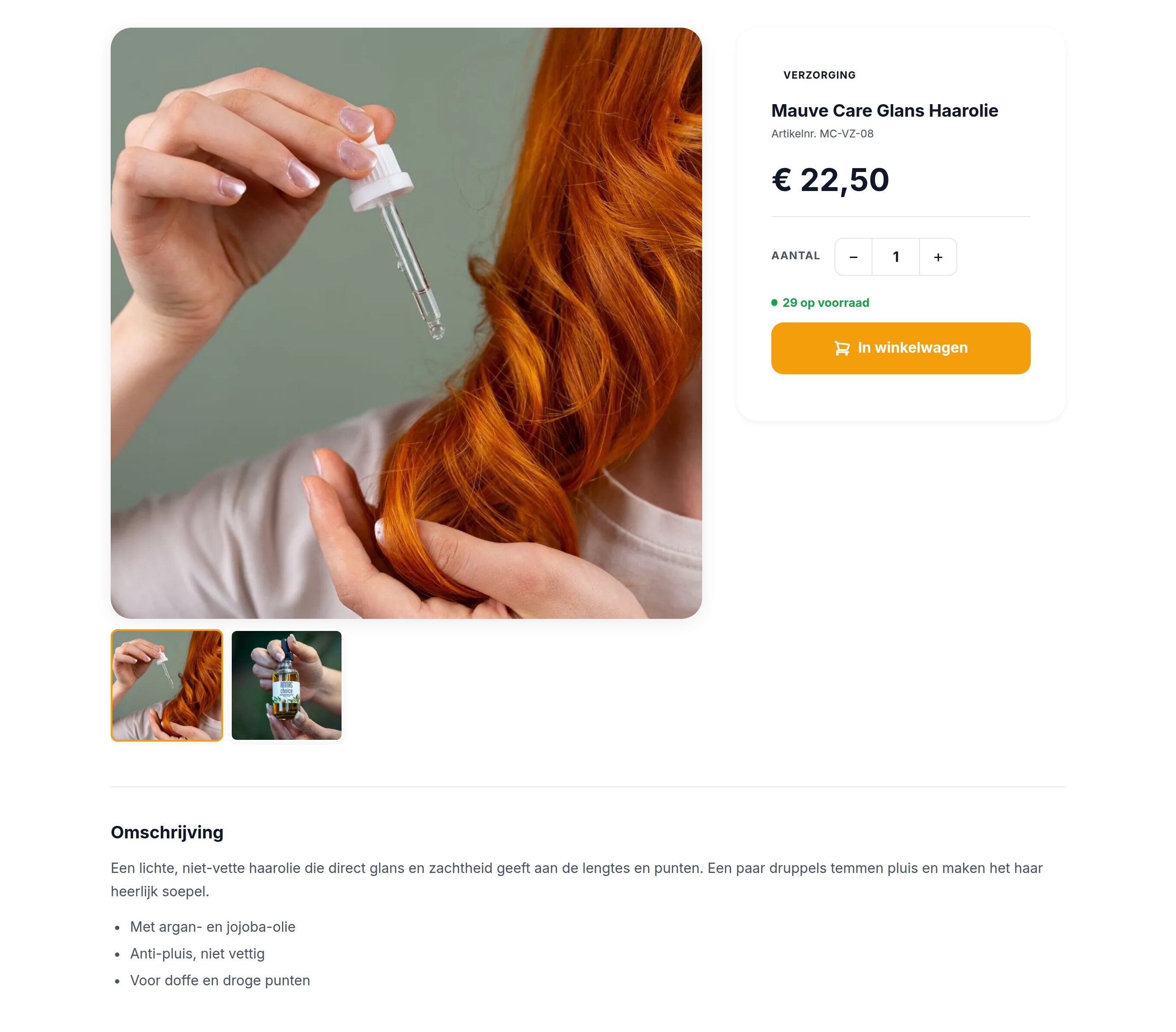 Voorbeeld van het blok Uitgelicht artikel
