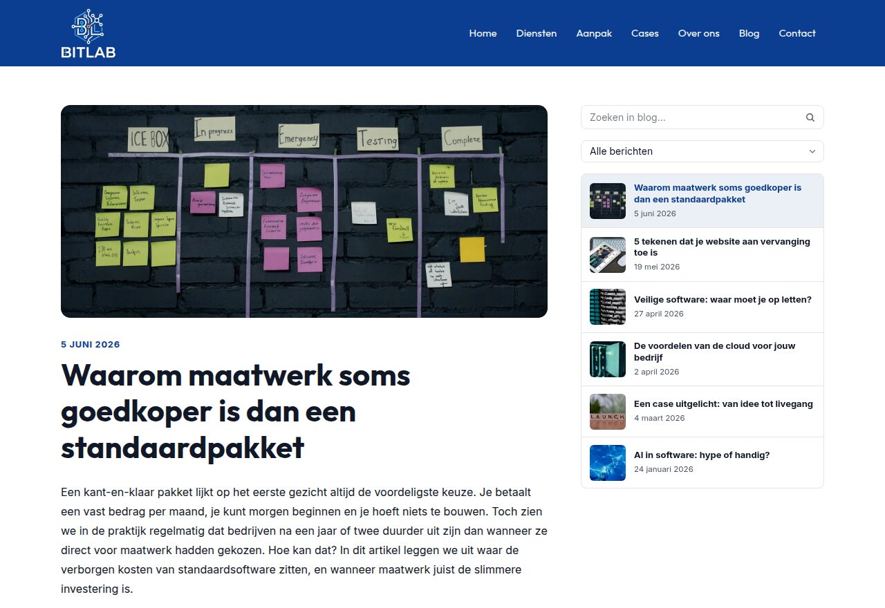 Voorbeeldsite Bitlab