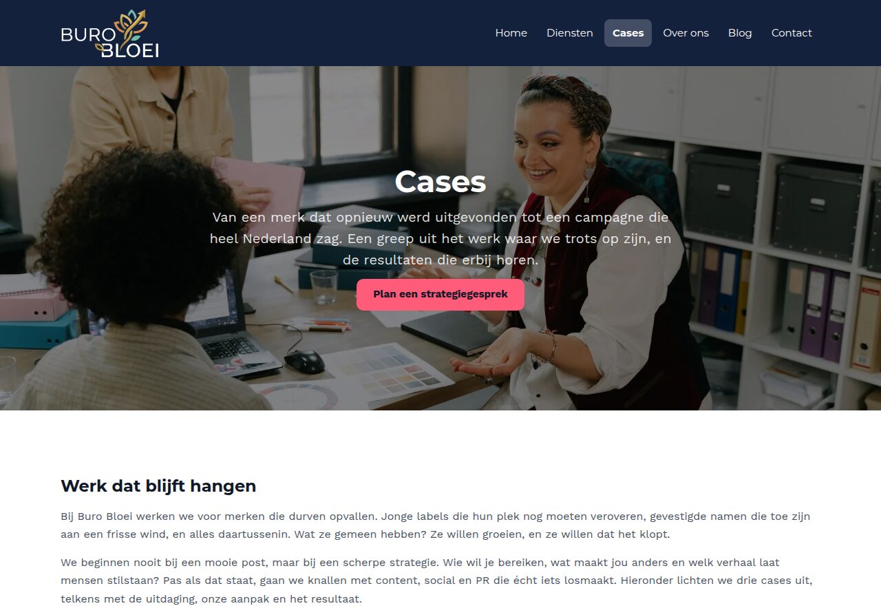 Voorbeeldsite Buro Bloei