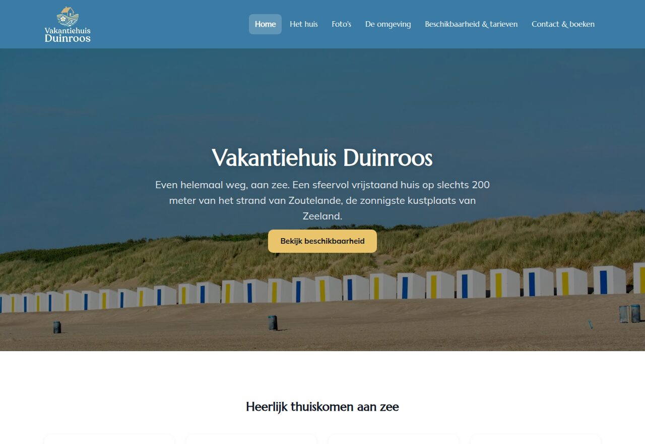 Voorbeeldsite Vakantiehuis Duinroos