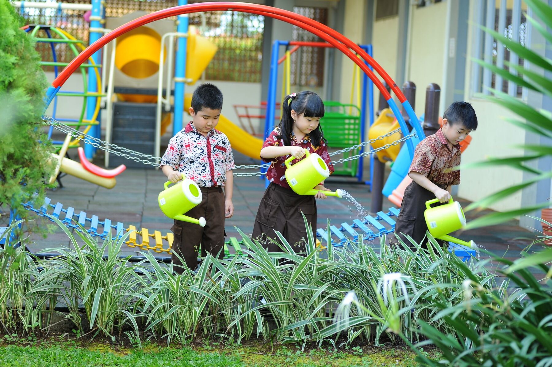 Onze nieuwe schooltuin staat in bloei